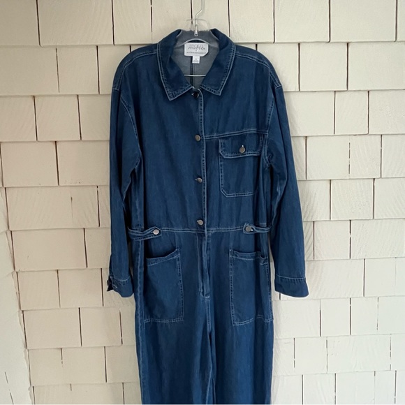 Anthropologie x Mare Mare Aya Denim Utility Long Sleeve Jumpsuit - Picture 5 of 11